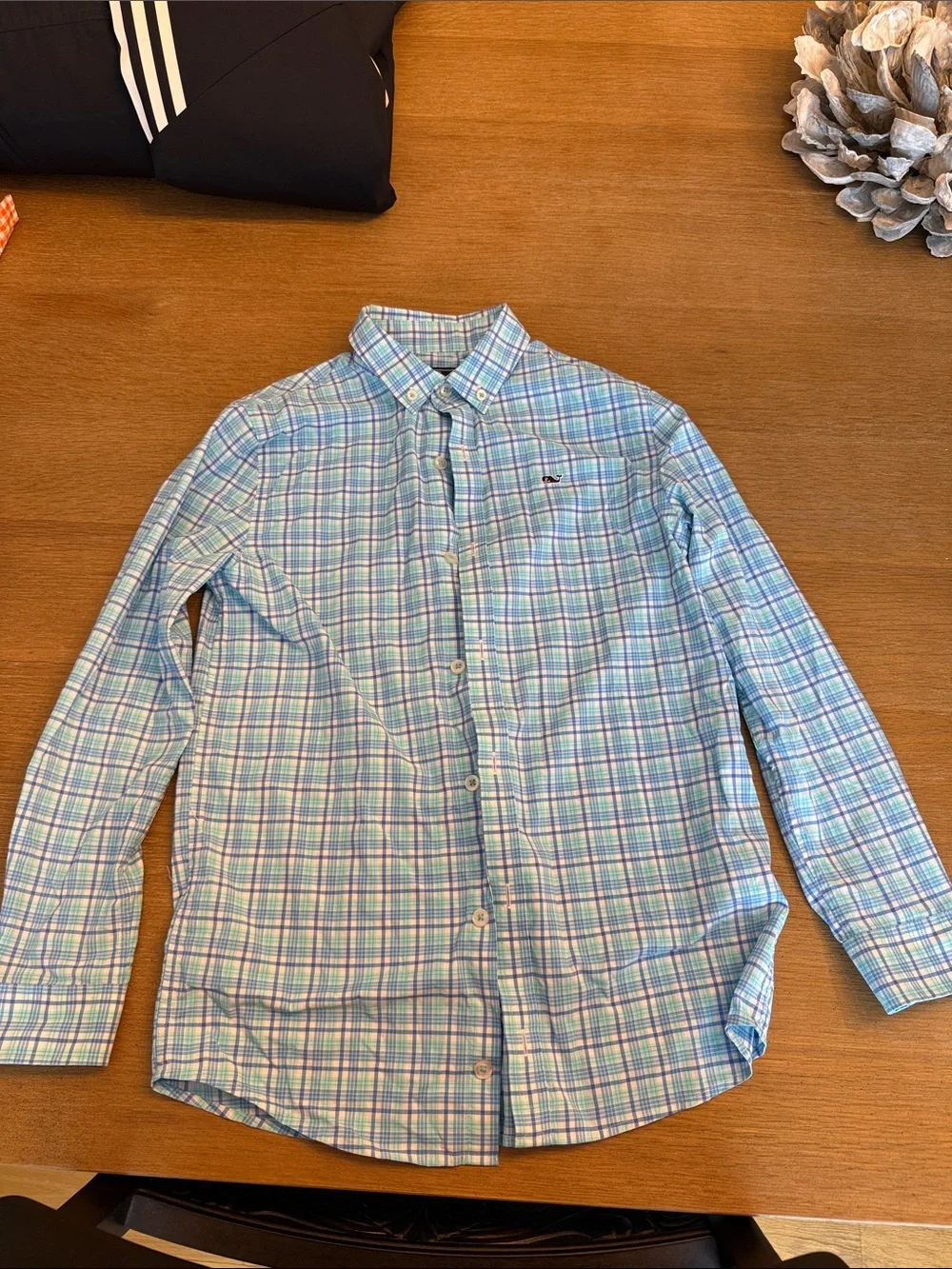 Vineyard Vines Blue Plaid Button-Down Shirt